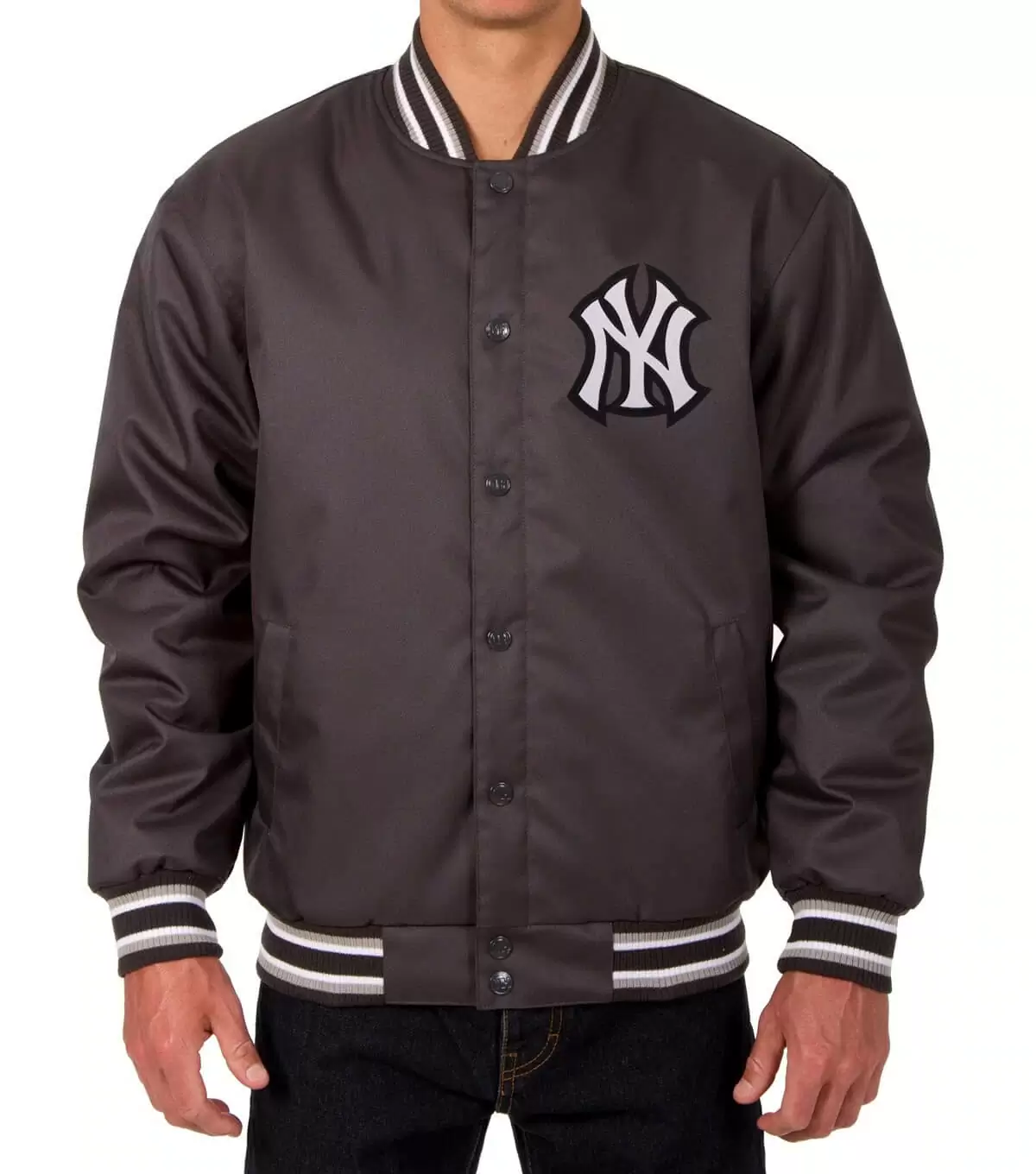 New-York-Yankees-Charcoal-MLB-Polyester-Jackets