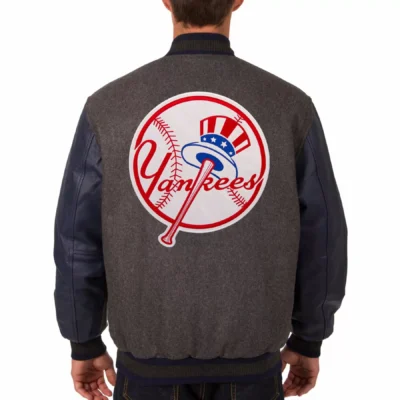 New-York-Yankees-JH-Charcoal-Navy-Varsity-Jacket back