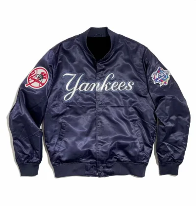 New-York-Yankees-World-Series-MLB-Navy-Satin-Jacket front