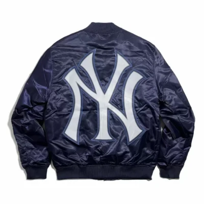 New-York-Yankees-World-Series-MLB-Navy-Satin-Jackets back