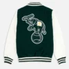 Oakland Athletics Retro Green & White Letterman Jacket