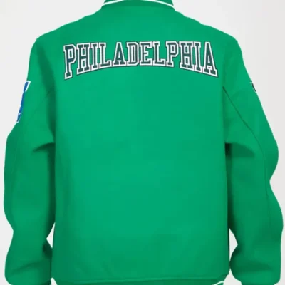 Philadelphia-Eagles-Crest-Emblem-Kelly-Green-Varsity-Jacket-Back