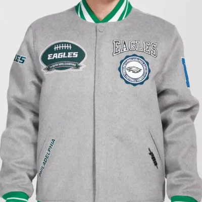 Philadelphia-Eagles-Heather-Wool-Varsity-Jacket