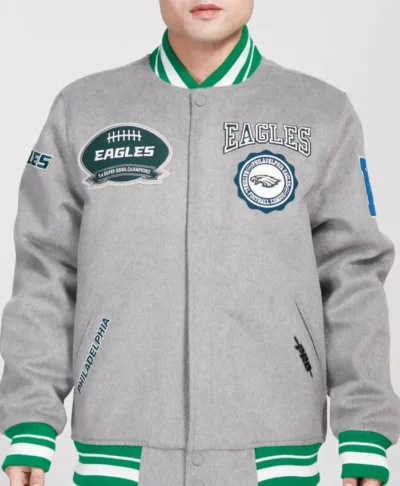 Philadelphia-Eagles-Heather-Wool-Varsity-Jacket