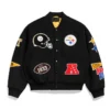 Pittsburgh Steelers Black Wool Pennant Varsity Jacket