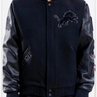 Pro-Standard-Detroit-Lions-Varsity-Black-Jacket