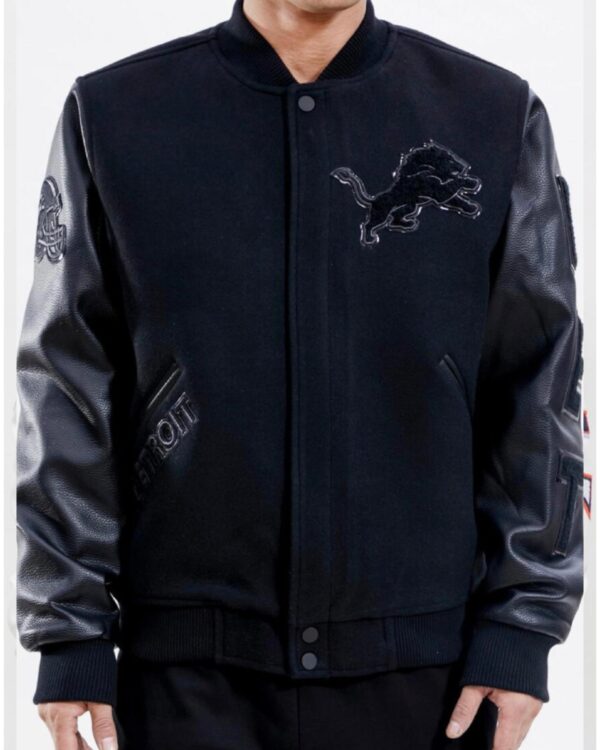 Pro-Standard-Detroit-Lions-Varsity-Black-Jacket