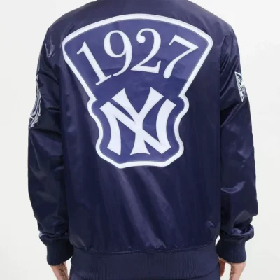 Pro-Standard-New-York-Yankees-Navy-Satin-Jackets back