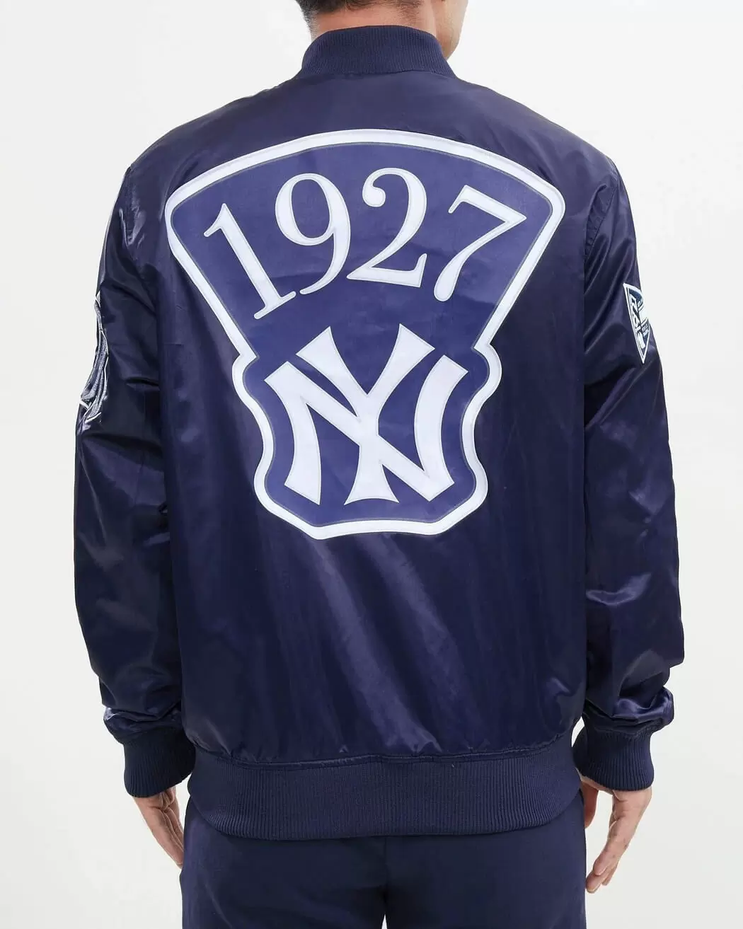 Pro-Standard-New-York-Yankees-Navy-Satin-Jackets back