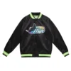 Rays Devil Rays Black Satin Varsity Jacket