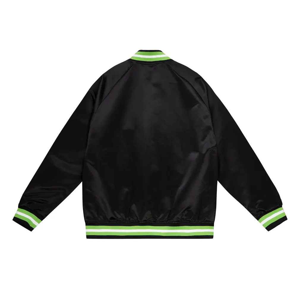 Rays Devil Rays Black Satin Varsity Jacket