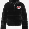 San-Francisco-49ers-Cuce-Black-Faux-Fur-Bomber-Jacket-For-Sale