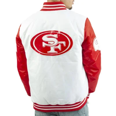 San-Francisco-49ers-White-and-Red-Satin-Jackets