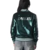 Shop-Womens-Philadelphia-Eagles-Green-Sequin-Bomber-Jacket back
