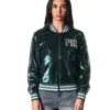 Shop-Womens-Philadelphia-Eagles-Green-Sequin-Bomber-Jacket front