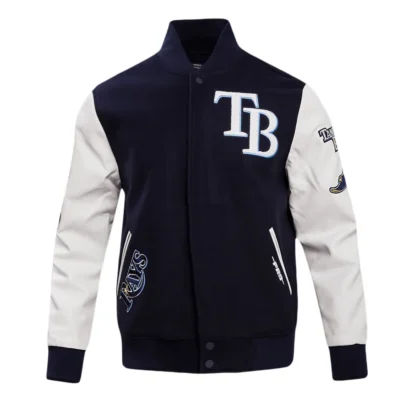 Tampa Bay Rays Navy & White Varsity Jacket