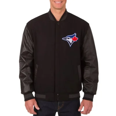 Toronto Blue Jays Sleek Black Varsity Jacket