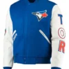 Toronto Blue Jays White & Royal Blue Varsity Jacket