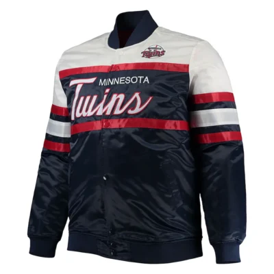 Twins Classic Coaches Full-Snap Navy and Red Jacket