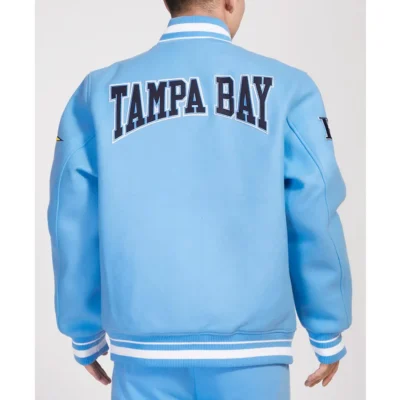 University Blue Tampa Bay Rays Crest Emblem Wool Jacket