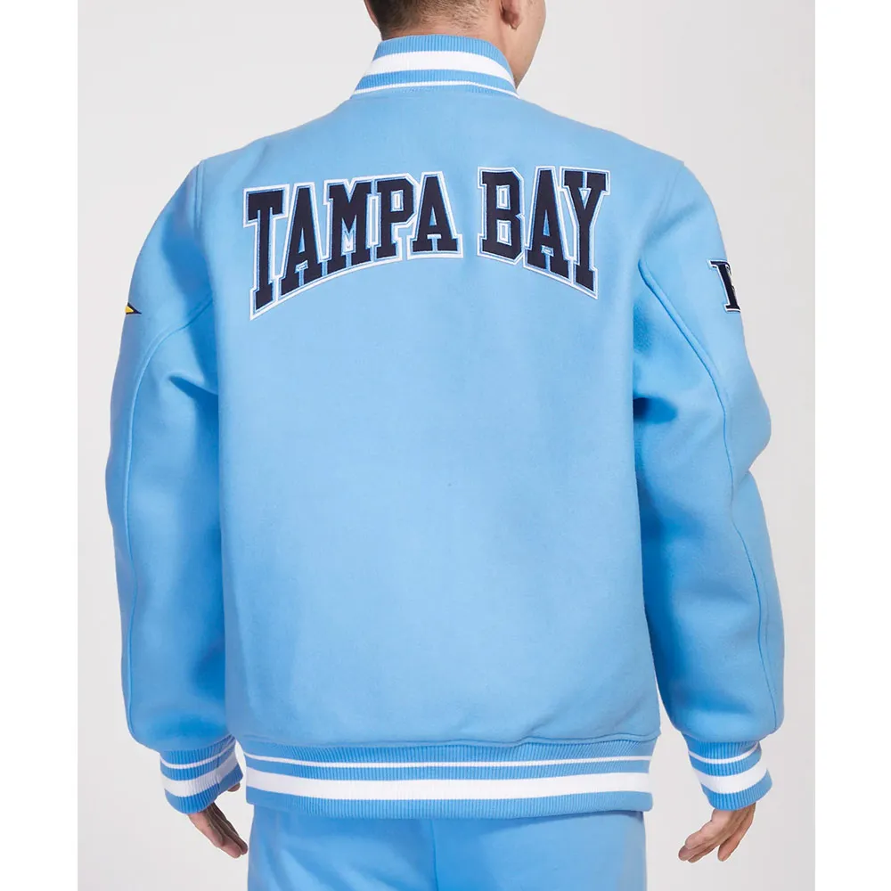 University Blue Tampa Bay Rays Crest Emblem Wool Jacket