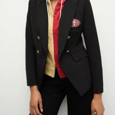 Women-San-Francisco-49ers-Black-Blazer-Front