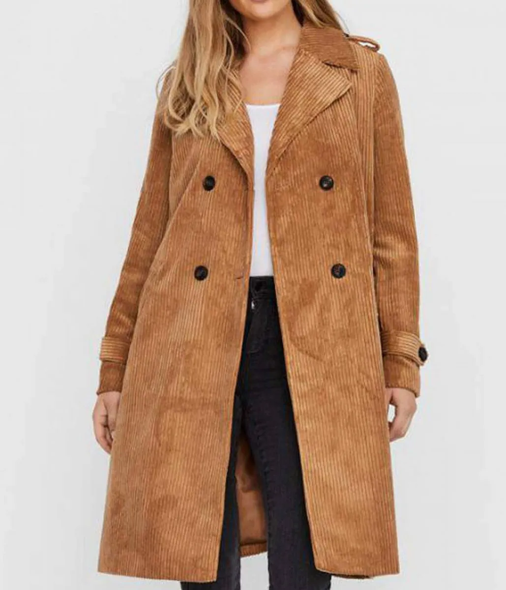 Women’s Belted Trench Coat in Rich Brown