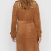 Women’s Belted Trench Coat in Rich Brown