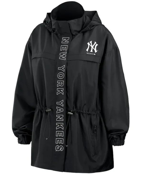 Womens-Black-new-york-yankees-windbreaker-Hoodie-Jacket