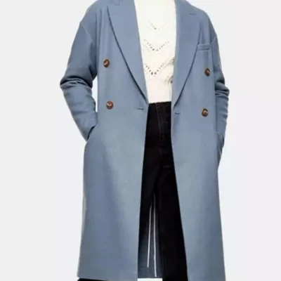 Women’s Classic Blue Long Trench Coat