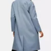 Women’s Classic Blue Long Trench Coat