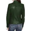 Women’s Forest Green Quilted Biker Jacket