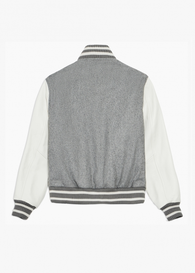 Women’s Grey College Varsity Jacket