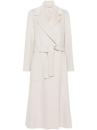 Women's Light Grey Maxi Trench Coat