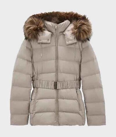 Women’s Luxe Fur-Hood Quilted Winter Jacket