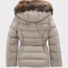 Women’s Luxe Fur-Hood Quilted Winter Jacket