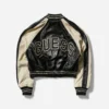 Women’s Midnight Black Leather Varsity Jacket