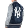 Yankees Navy & Silver Renegade Satin Jacket