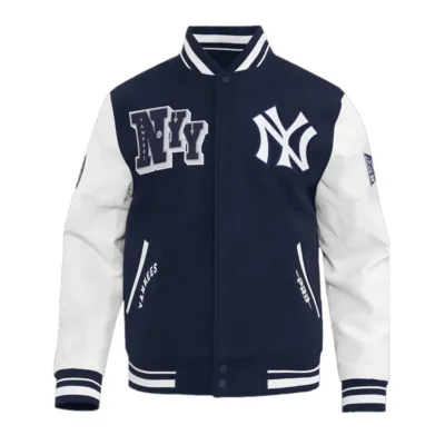Yankees Timeless Classic Ribbed Varsity Jacket