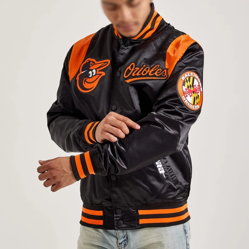 baltimore-orioles-teddy-black-varsity-satin-jacket