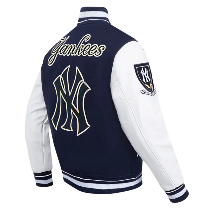 new-york-yankees-prep-navy-blue-varsity-jacket side pose