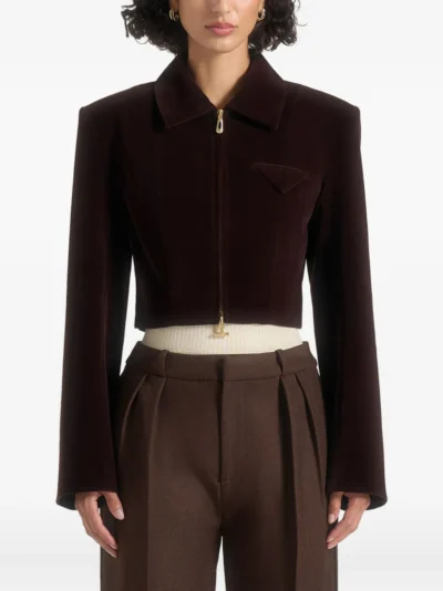 Adina Velvet Zipper Jacket