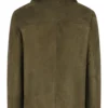 Army Green Urban Buttoned Suede Jacket