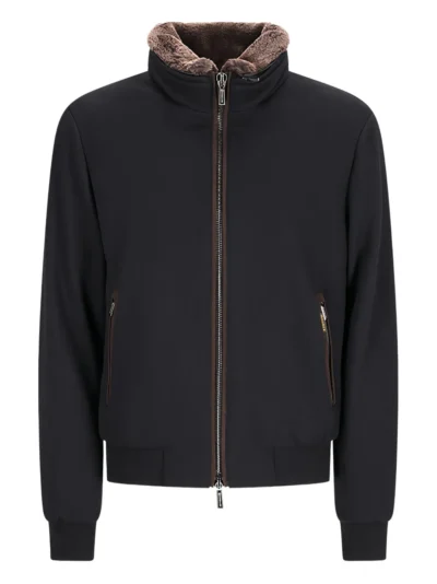 Bellati Fleece-Lined Bomber Jacket