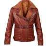 Blingsoul Women’s Edgy Asymmetrical Leather Jacket