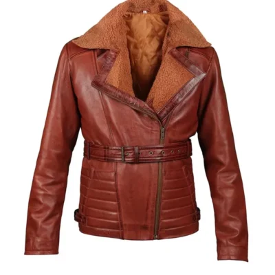 Blingsoul Women’s Edgy Asymmetrical Leather Jacket
