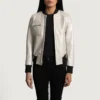Bomber Jacket Lana Silver Leather