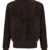 Brown Suede Jacket Aviatore flap-pocket
