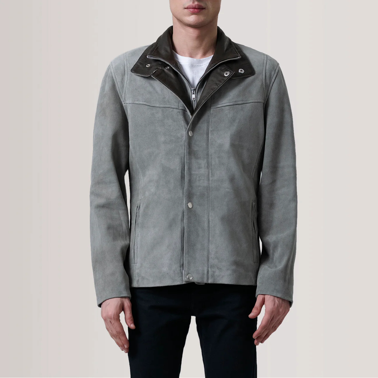 Cafe Racer Henrik Grey Suede