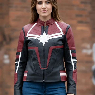 Captain Marvel Heroic Style Leather Jacket